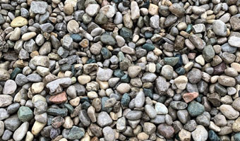 A close up of large riverstone.